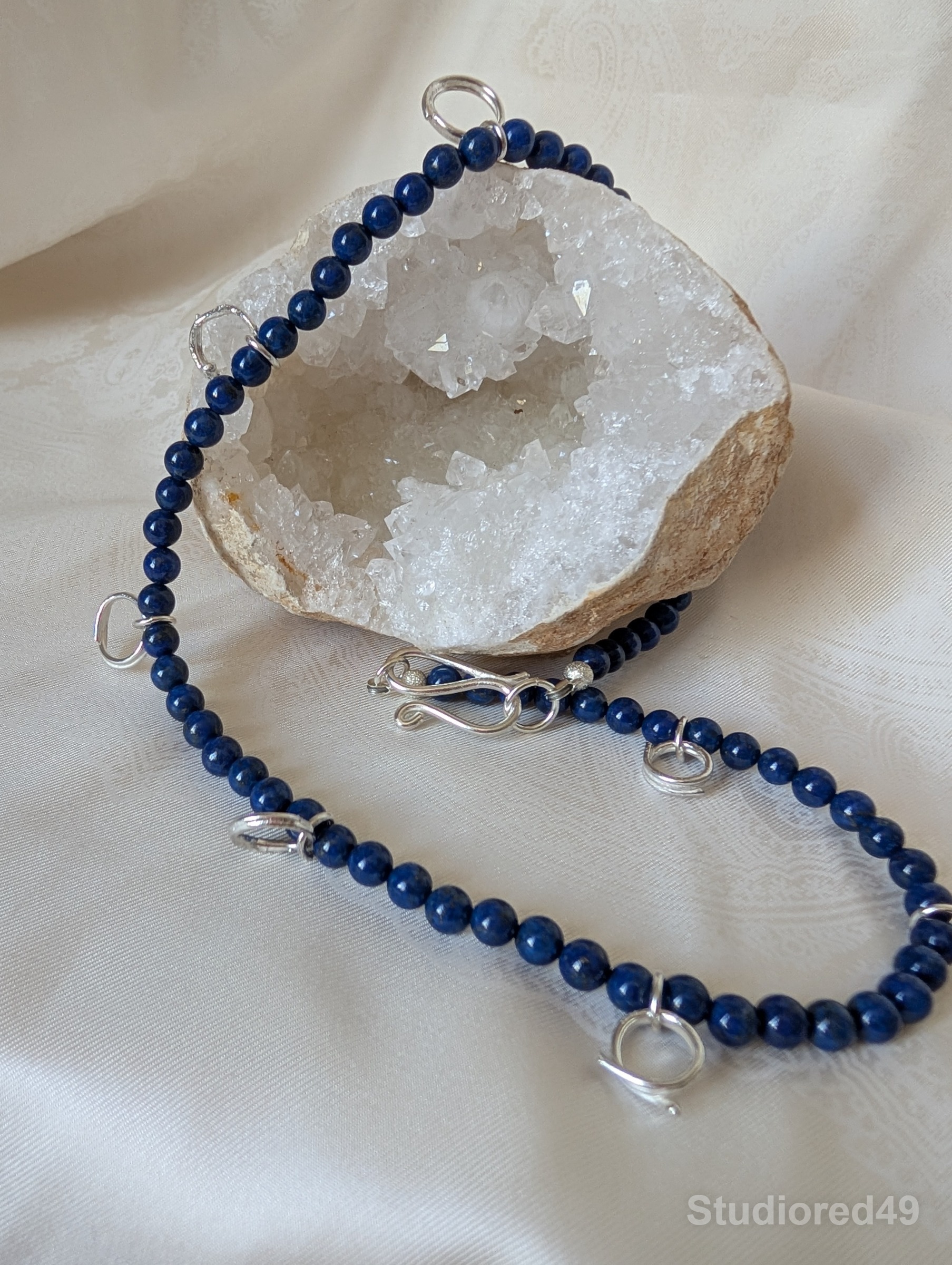 Lapis Lazuli with silver rings